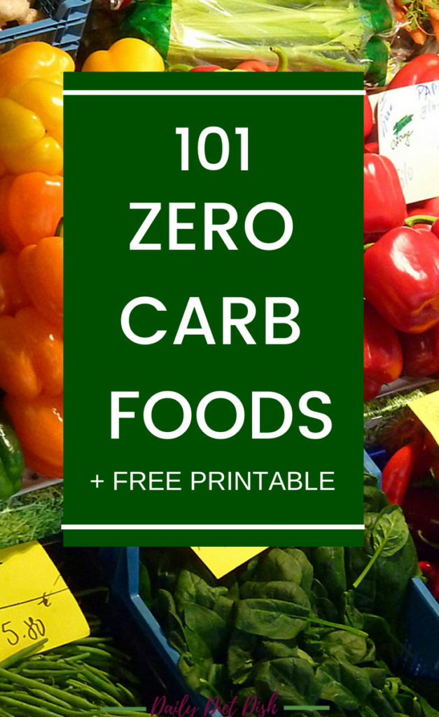 zero carb foods list