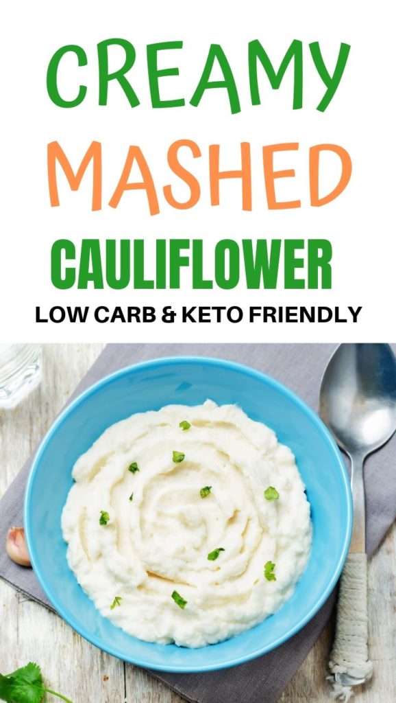 Creamy mashed cauliflower low carb keto recipe